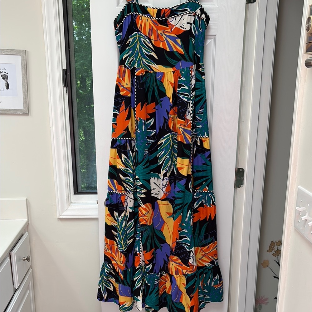 Tropical Print Maxi Dress - Entro